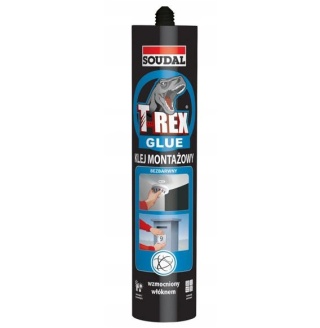 Klej montażowy uniwersalny SOUDAL bezbarwny T-REX