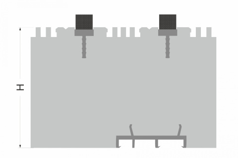 Ciepły profil drzwi przesuwne HST XPS TERMO PONZIO SL 1600TT