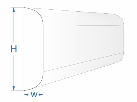 Listwa ozdobna ścienna F12 25x115mm sztukateria Listwa ozdobna ścienna F12 25x115mm sztukateria