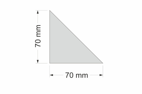 Klin ze styroduru XPS 300 - Izokliny trójkąty 7 x 7 cm Klin ze styroduru XPS 300 - Izokliny trójkąty 7 x 7 cm