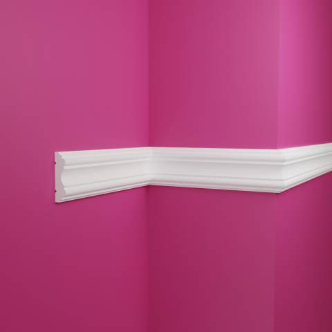 Listwa ozdobna naścienna FB11 20x80mm biała XPS Listwa ozdobna naścienna FB11 20x80mm biała XPS
