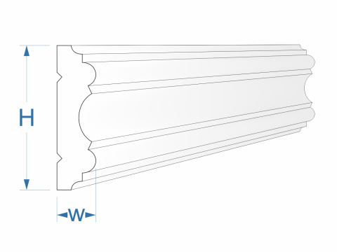 Listwa ozdobna naścienna FB11 20x80mm biała XPS Listwa ozdobna naścienna FB11 20x80mm biała XPS