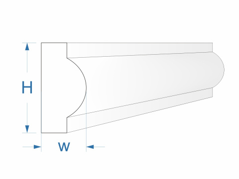 Listwa ozdobna naścienna FB16 15x35mm biała XPS Listwa ozdobna naścienna FB16 15x35mm biała XPS