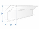 Listwa ozdobna przysufitowa FB7 50x70mm biała XPS