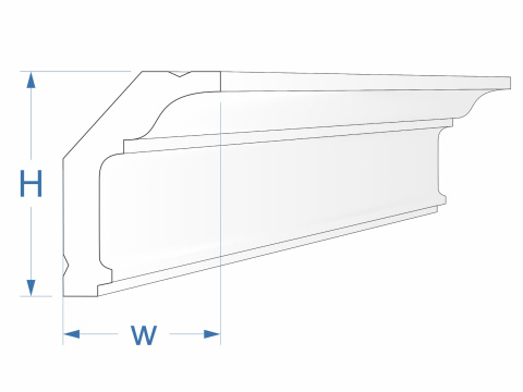 Listwa ozdobna przysufitowa FB7 50x70mm biała XPS Listwa ozdobna przysufitowa FB7 50x70mm biała XPS