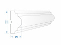 Listwa ozdobna naścienna FB10 20x45mm biała XPS
