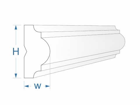 Listwa ozdobna naścienna FB10 20x45mm biała XPS Listwa ozdobna naścienna FB10 20x45mm biała XPS