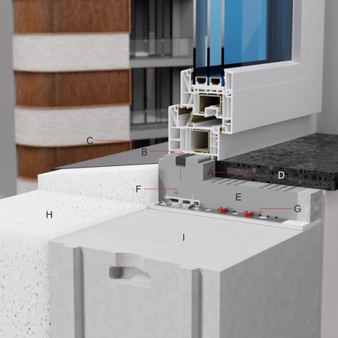 Ciepły parapet wewnętrzny XPS TERMO SALAMANDER 3D Ciepły parapet wewnętrzny XPS TERMO SALAMANDER 3D