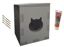 ELHARE Budka domek dla kota DIY na zimę styrodur XPS Super ciepły Termobox