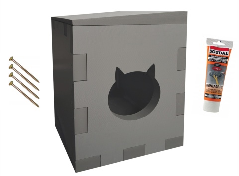 ELHARE Budka domek dla kota DIY na zimę styrodur XPS Super ciepły Termobox ELHARE Budka domek dla kota DIY na zimę styrodur XPS Super ciepły Termobox