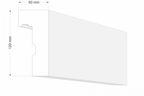 Listwa karniszowa, osłona karnisza LK1A XPS 2mb