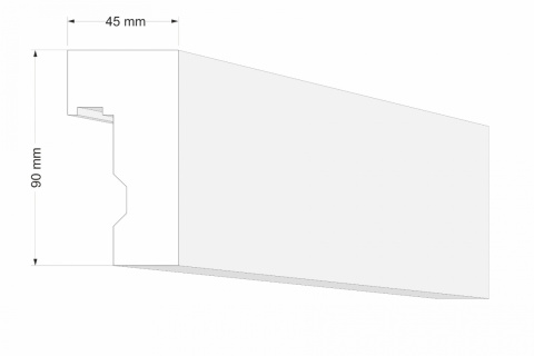 Listwa karniszowa, osłona karnisza LK1E XPS 2mb Listwa karniszowa, osłona karnisza LK1E XPS 2mb